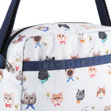 Daniella Crossbody In Playful Cats Sky Blue