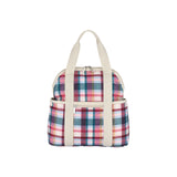 Double Trouble Backpack In Pink Plaid