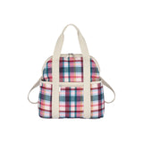 Double Trouble Backpack In Pink Plaid