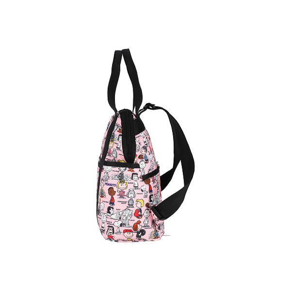 LeSportsac Tas Unisex Double Trouble Backpack In Peanuts Gang Pink