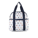 Double Trouble Backpack In Playful Cats Sky Blue