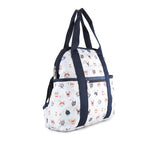 Double Trouble Backpack In Playful Cats Sky Blue