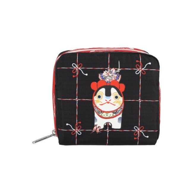 LeSportsac Unisex Pouch Med Square Cosmetic In Japanese Art Dog