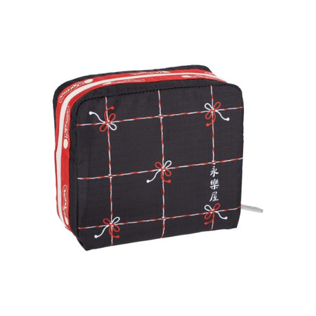 LeSportsac Unisex Pouch Med Square Cosmetic In Japanese Art Dog