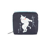 LeSportsac Unisex Pouch Med Square Cosmetic In Japanese Art Cat