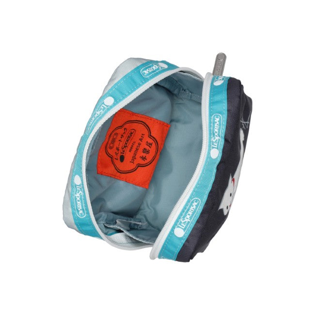 LeSportsac Unisex Pouch Med Square Cosmetic In Japanese Art Cat