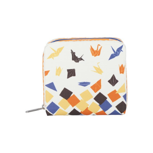 LeSportsac Unisex Pouch Med Square Cosmetic In Japanese Art Cranes