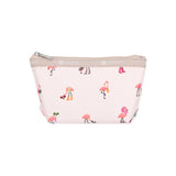 LeSportsac Unisex Pouch Small Sloan Cosmetic In Flamingo Party