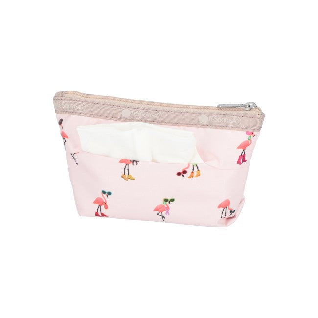 LeSportsac Unisex Pouch Small Sloan Cosmetic In Flamingo Party