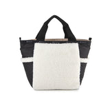 LeSportsac Unisex Sherpa Small Open Tote In Cream Vegan Sherpa