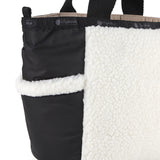 LeSportsac Unisex Sherpa Small Open Tote In Cream Vegan Sherpa