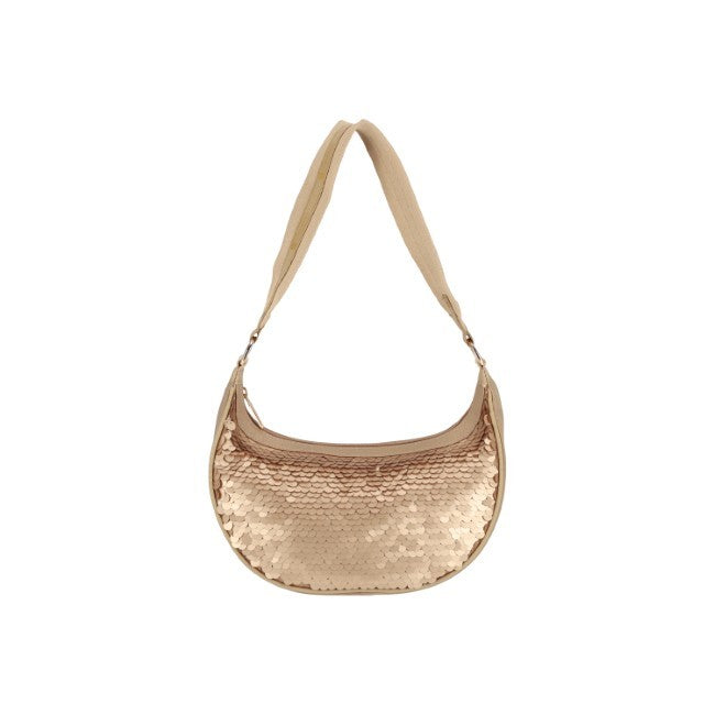 LeSportsac Unisex Sequin Small Hobo In Matte Champagne Sequin