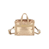 LeSportsac Unisex Sequin Micro Bag In Matte Champagne Sequin