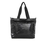 LeSportsac Unisex Carryall Zip Tote In Black Shine