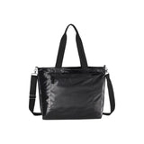 LeSportsac Unisex Carryall Zip Tote In Black Shine
