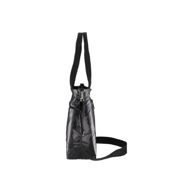 LeSportsac Unisex Carryall Zip Tote In Black Shine