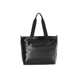 LeSportsac Unisex Carryall Zip Tote In Black Shine