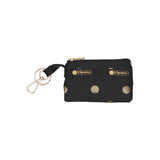 LeSportsac Unisex Wallet Zip Card Holder In Gold Glitter Dots