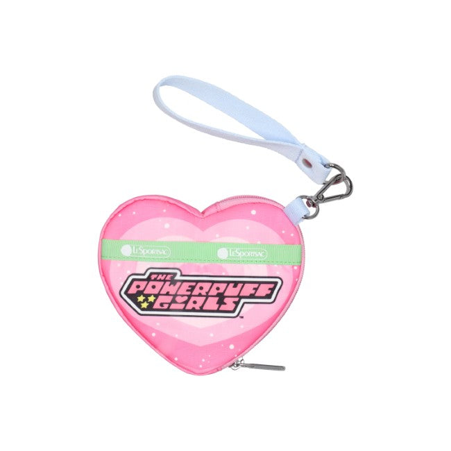 LeSportsac Unisex Pouch Heart Wristlet In Ppg Pink Heart
