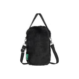 LeSportsac Unisex Bags Fur Mini Phone Crossbody In Black Fluffy Fur