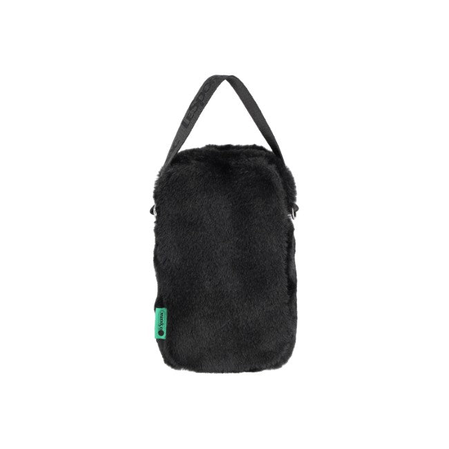 LeSportsac Unisex Bags Fur Mini Phone Crossbody In Black Fluffy Fur