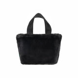 LeSportsac Unisex Bags Fur E/W Tote In Black Fluffy Fur