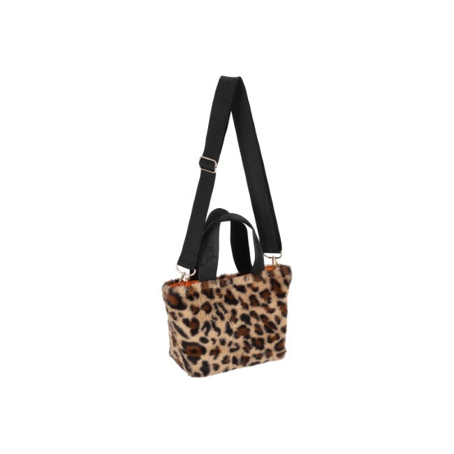 LeSportsac Unisex Bags Fur E/W Tote In Leopard Fluffy Fur