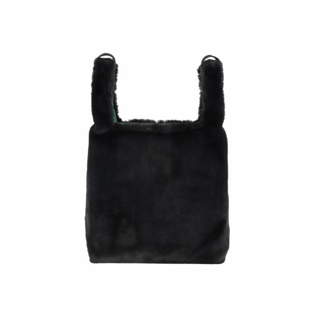 LeSportsac Unisex Bags Fur Shoulder Tote In Black Fluffy Fur