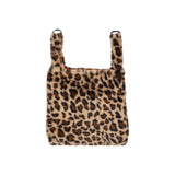LeSportsac Unisex Bags Fur Shoulder Tote In Leopard Fluffy Fur