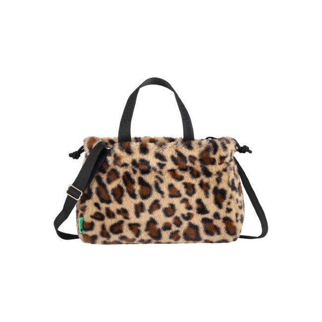 LeSportsac Unisex Bags Fur Drawstring Tote In Leopard Fluffy Fur