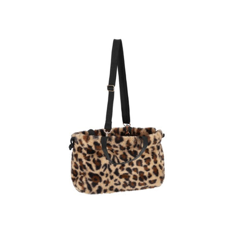 LeSportsac Unisex Bags Fur Drawstring Tote In Leopard Fluffy Fur