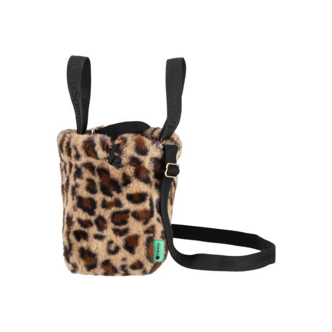 LeSportsac Unisex Bags Fur Drawstring Tote In Leopard Fluffy Fur