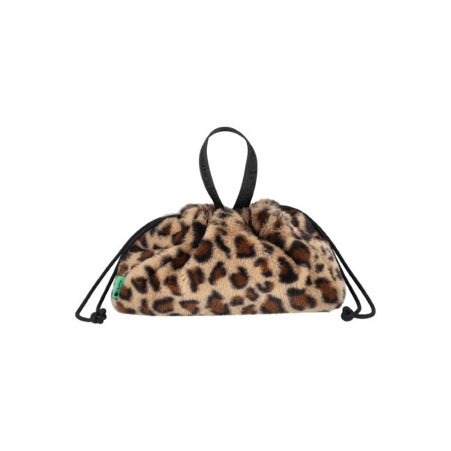 LeSportsac Unisex Bags Fur Drawstring Tote In Leopard Fluffy Fur