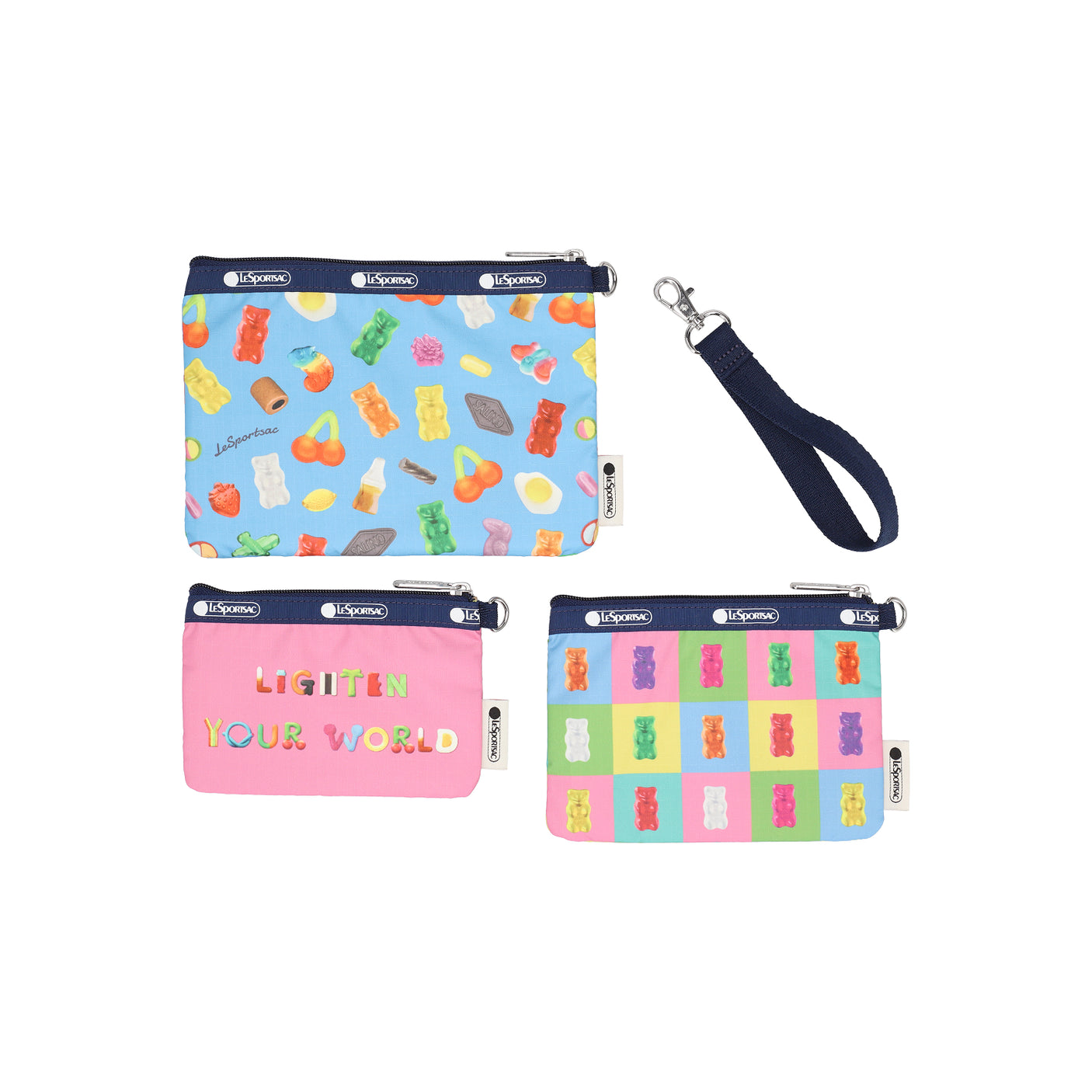 LeSportsac Aksesoris Unisex Wristlet Pouch Set In Haribo Nyc Wristlet