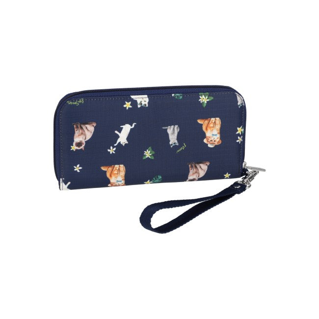 LeSportsac Unisex Tech Wallet Wristlet In Tropical Meow Cat