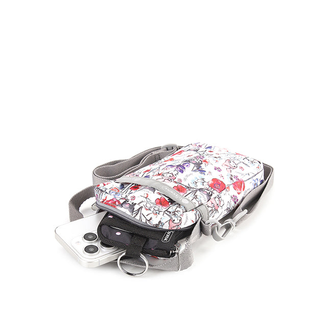 LeSportsac Tas Unisex Mini Phone Crossbody In My Melody Kuromi Gray