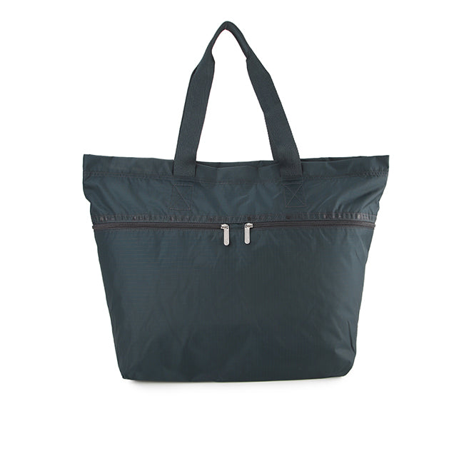 Carlin Zip Top Tote Bag In Midnight Green