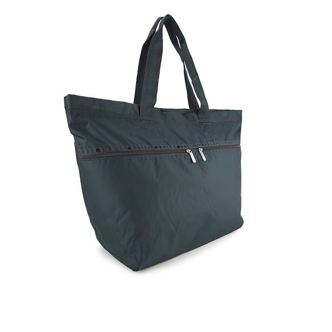 Carlin Zip Top Tote Bag In Midnight Green