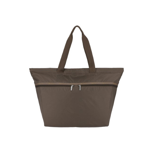 LeSportsac Unisex Carlin Zip Top Tote Bag In Dark Chocolate – 9to9