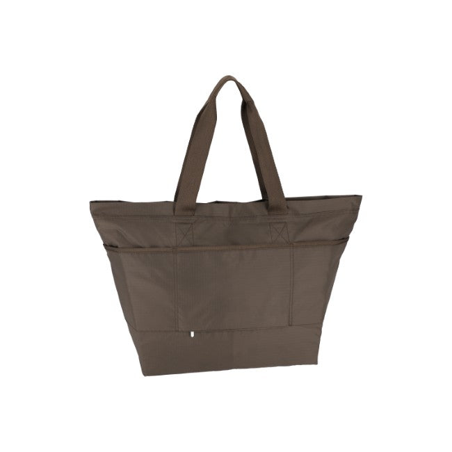 LeSportsac Unisex Carlin Zip Top Tote Bag In Dark Chocolate – 9to9