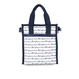 Mini N/S Tote In Marine Logo Border