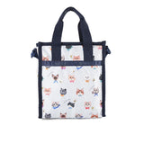 Mini N/S Tote In Playful Cats Sky Blue