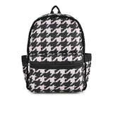 LeSportsac Tas Unisex Route Backpack In Blk/ Beige Houndstooth
