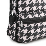 LeSportsac Tas Unisex Route Backpack In Blk/ Beige Houndstooth