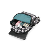 LeSportsac Tas Unisex Route Backpack In Blk/ Beige Houndstooth