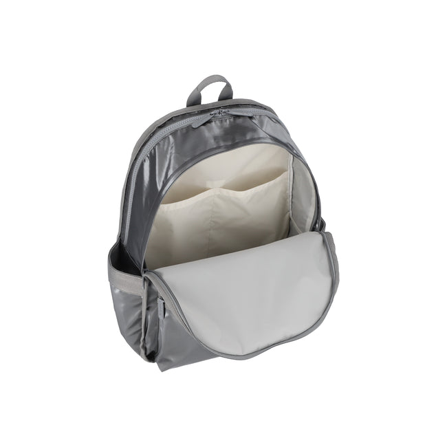LeSportsac Unisex Bags Route Backpack In Gunmetal Gray Shine