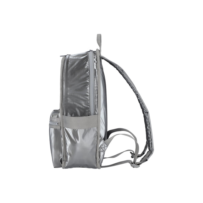 LeSportsac Unisex Bags Route Backpack In Gunmetal Gray Shine