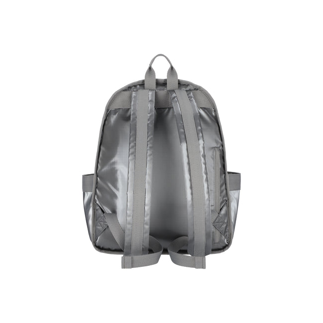 LeSportsac Unisex Bags Route Backpack In Gunmetal Gray Shine