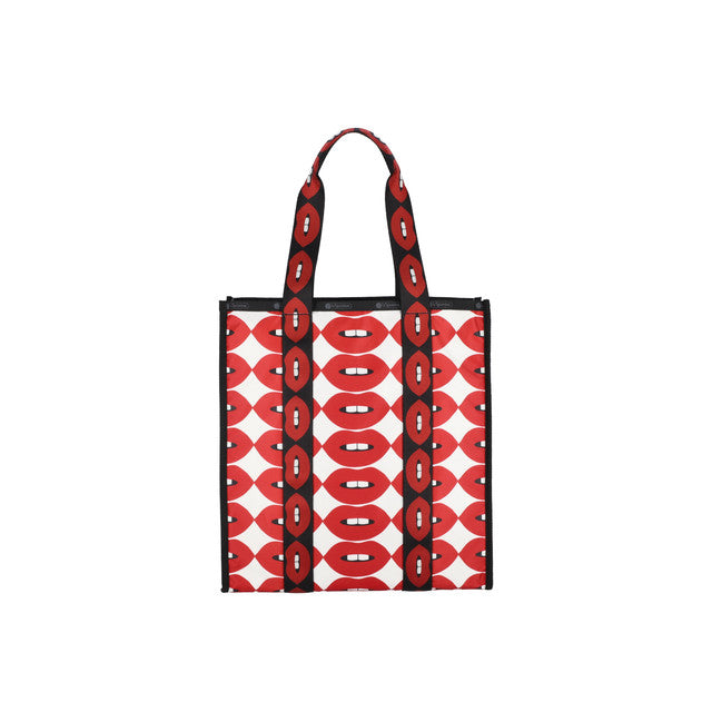Lg Web Book Tote In Ll Lips Book Tote