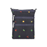 LeSportsac Tas Unisex 3 Zip Crossbody In Mixed Fruit Embroidery